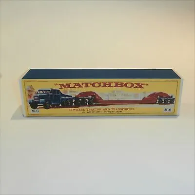 Matchbox Major Pack 6 A Scammell Transporter E Style Repro Box • $19.99