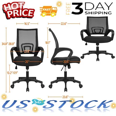 Office Desk Chair Mesh Chair Swivel Mid Back Home Ergonomic Computer Task Chairs • $68.41