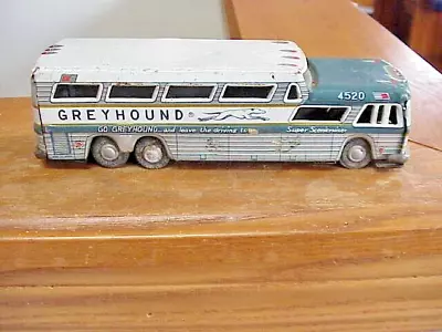 Vintage Tin Friction Greyhound Bus #4520 Super Scenicruiser Made In Japan • $4.99