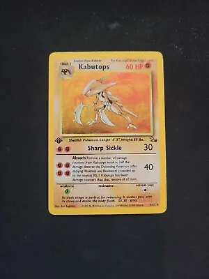 Kabutops 9/62 1st Edition Holo Rare Fossil Pokemon TCG Card • $31.99