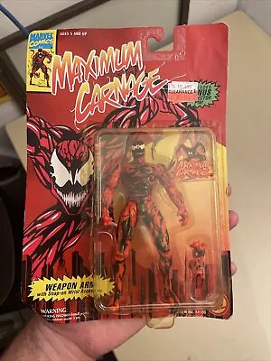 Maximum Carnage Vtg Toybiz 1994 MARVEL Action Figure Toy Collector Pin Red Card • $29.90