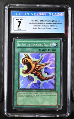 $6.50 • Buy B YUGIOH! CGC 7 The Flute Of Summoning Dragon SDK-042 1st FOIL LINE ERROR