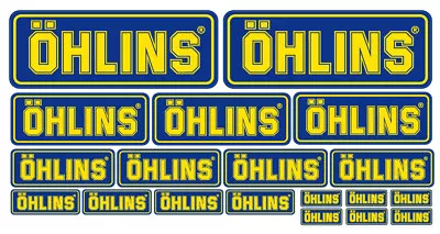 FE STICKER OHLINS MOTO DECAL STICKER SET DECAL BIKE STICKERS 19 Pcs  • $8.66