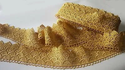Guipure Venice Lace Trim Edging Beige For Sewing Craft Costumes Decor Finishing • £6.73