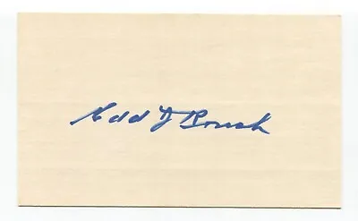 Edd Roush Signed 3x5 Index Card Autographed Baseball Hall Of Fame HOF • $30