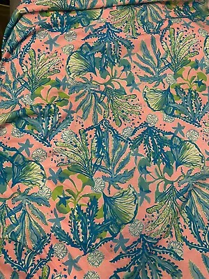 Lilly Pulitzer Cotton Poplin Fabric Mandevilla Bay Hip Nautic 1 Yard (36 X 58”) • $39