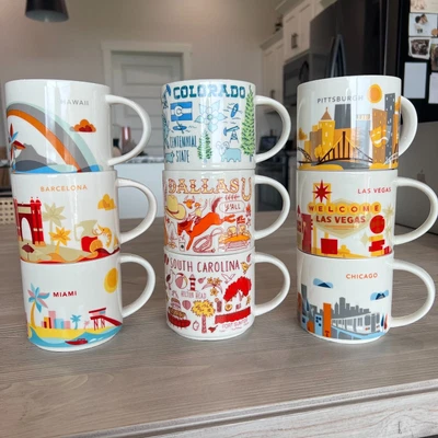 $45 • Buy Starbucks Been There Mug Set (Hawaii Barcelona Miami Colorado Dallas Chicago)