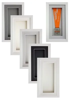 3D 10 X5  White Picture Photo Box Frame Medal Memorabilia Object Art Display  • £13.99