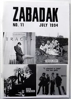 Zabadak - July 1994 - Pop  Rock Fanzine - Mi Sex Bee Geeshollies Etc  48 Pages • $19.95