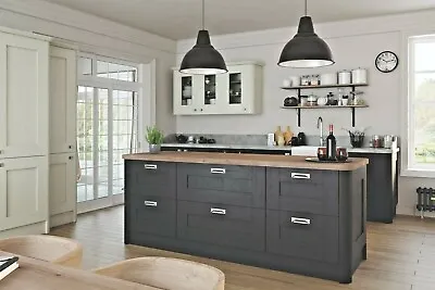 NEW Not EX-DISPLAY Anthracite SHAKER KITCHEN UNITS CABINET CUPBOARDS + DOORS • £3200