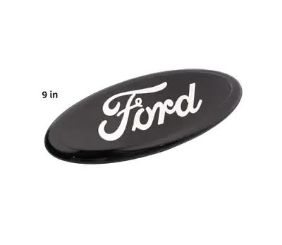 Ford BLACK Oval Emblem 9 INCH Chrome LOGO Badge For Grille/Tailgate 2004-16 NEW • $18.99