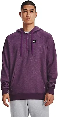 Under Armour Men's Rival Fleece 1/2 Zip Hoodie - Purple Small NEW • $27.99