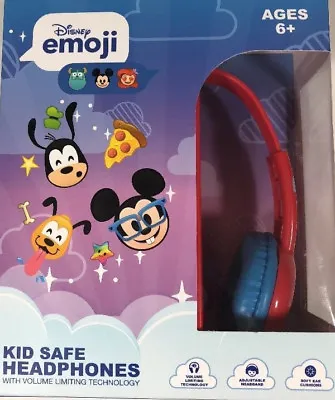 Disney Emoji Kid Safe Headphone Mickey Soft Ear Cushions Volume Limiting Age 6+w • $12.99
