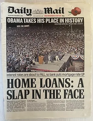 BARACK OBAMA WINS 2008 US ELECTION Original Daily Mail Newspaper • £4.95