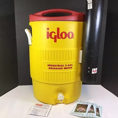 Vintage Igloo 5 Gallon Industrial Heavy Duty Drinking Water Cooler & Cup Holder • $39.95