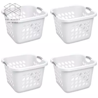 Sterilite 1.5 Bushel Ultra™ Square Laundry Basket Plastic White Set Of 4 ✅✅✅ • $31.48