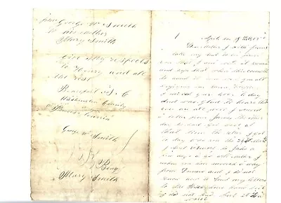 George W Smith 100th Pa Infantry Letter From South Carolina To Home • $100