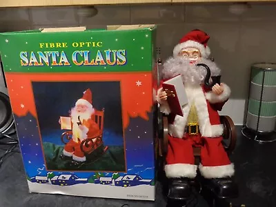 £35 • Buy Vintage 2003, Animated, Fibre Optic, Rocking Chair Santa, Christmas Decoration