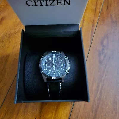 Citizen Eco-Drive Men's Black Watch - BL5558-15H Titanium Chronograph • $149.99