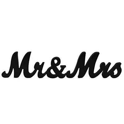 Vintage Mr & Mrs Black Wooden Letters Wedding Stand Sign Stand Figures Decor Wed • $14.01