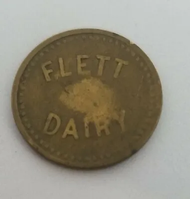 Flett Dairy Good For 1 Quart Milk Trade Token Coin • $18.50