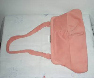 Vintage Banana Republic Peach Suede Bag Purse With Handle • $7.99