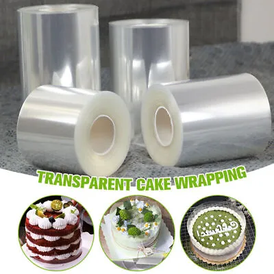 10m Transparent Cake Collar Acetate Roll Cake Sheets Mousse Baking Cake Decor • £5.99