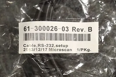 Microscan 61-300026-03 Rs232 Communication Cable Db-25 To Db-9 New Sealed • $38