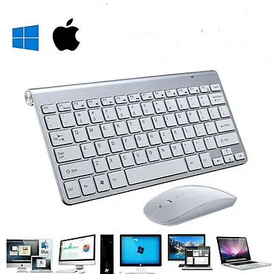 Wireless Keyboard And Mouse Combo Set USB Mini 2.4Ghz For Mac Apple PC Computer • $25.99