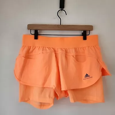 Womens Adidas By Stella McCartney Orange Barricade Tennis 2-in-1 Shorts Sz. XS • $29.95
