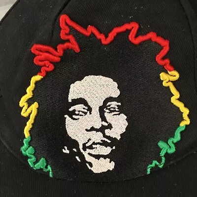 Bob Marley Hat Cap Black Medium Fitted Rast Hair Jamaica Reggae Ska Rocksteady • $12.58