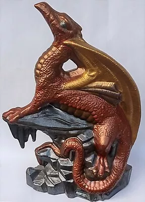 Rare 1999 Painted Ceramic Winged Dragon 8  Figurine From Doc Holliday Mold DHM • $30