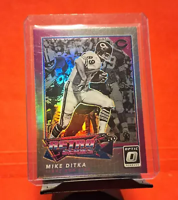 MIKE DITKA 2022 Optic Retro Series Silver Holo Prizm Chicago Bears #RS-11 • $0.99
