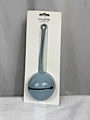 NEW Mushie Silicone Pacifier Holder Case - Sky Blue - 1 Piece - SPC-2009 NIP • $10