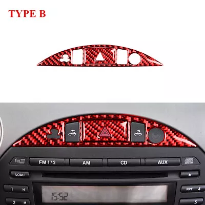 For Mazda MX-5 Miata 2009-15 Carbon Fiber Emergency Light Button Panel Trim Red • $15.46