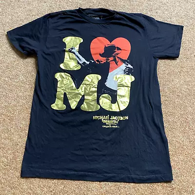 Michael Jackson Shirt M I Love MJ Immortal World Tour Cirque De Soleil Tshirt • £16.76