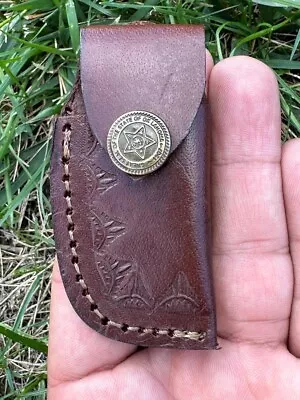 Custom Handmade Pocket Miniature Leather Sheath / Leather Pouch / Case / X555 • $10.79