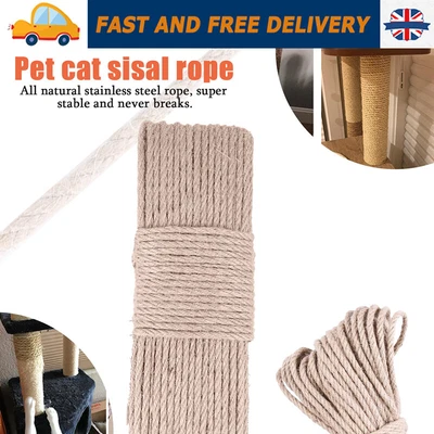 £7.98 • Buy Cat Scratching Post Replacement Parts Binding DIY For Tree Tower Sisal Rope Toys
