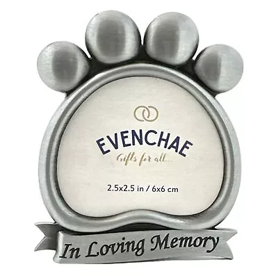 Pawprint Mini Tabletop Picture Frame In Loving Memory - Memorialize Your Dog... • $23.45