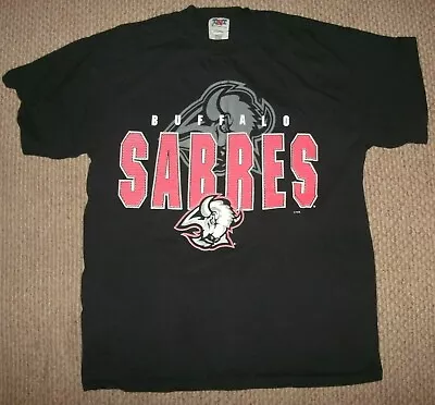 Vintage TNT Buffalo Sabres T-Shirt--Red/Black--Size: Large--FREE SHIPPING • $25.55