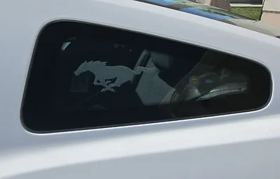 2005-2009 Ford Mustang Etched Glass Pony Decal Window Vniyl Stickers Set Of 2  • $10.99