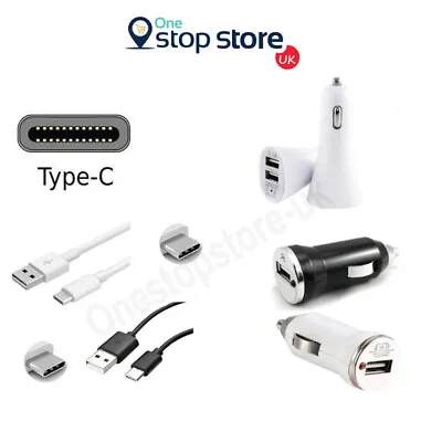 1 / 2 Port USB Car Charger For Samsung Galaxy S8 S8+ Type C Cable A3 A5 Note 8  • £4.95