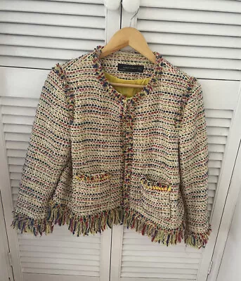 Zara Ruffled Jacket Size L • $35