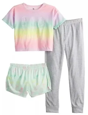 NWT 8 Or 6 SO TIME TO CHILL Rainbow Ombre Ice Cream Cone Pajamas Birthdays Fall • $22.80