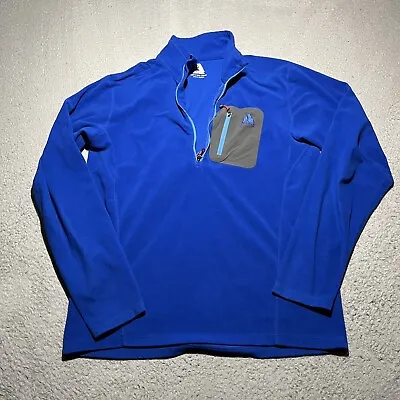Eddie Bauer First Ascent 1/4 Zip Fleece Jacket Mens Large Tall LT Blue • $27.99
