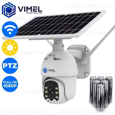 Home Solar Powered Security WIFI Camera Flood Light Rechargeable Battery • $139