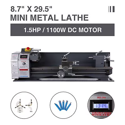 22x75cm 1100W Variable Speed Mini Metal Lathe Machine Woodturning Milling Tool • £999.99