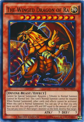 The Winged Dragon Of Ra Ultra Rare Legendary Decks II Yugioh Card • $21.95