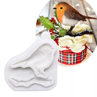 Robin Bird Silicone Mold Fondant Chocolate Sugarcraft Mold Cake Decorating Tools • £9.32