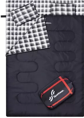 Spoertneer Double Sleeping Bag With 2 Pillows • £20